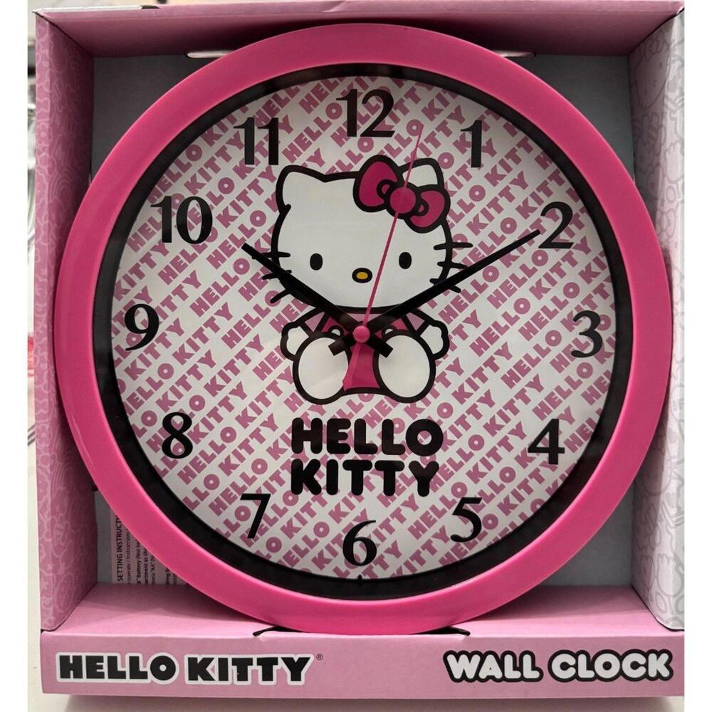 Brand New HELLO KITTY wall clock for kids and collectors!